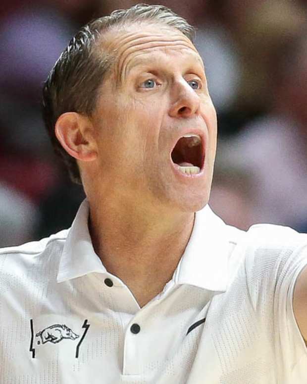 Razorbacks' Eric Musselman against Alabama